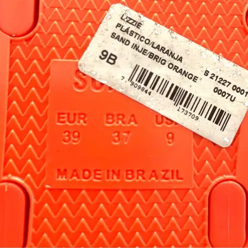 Schutz Nordstrom Lizzie Slides Sandal 9 Silver Studded Open Toe Bright Orange