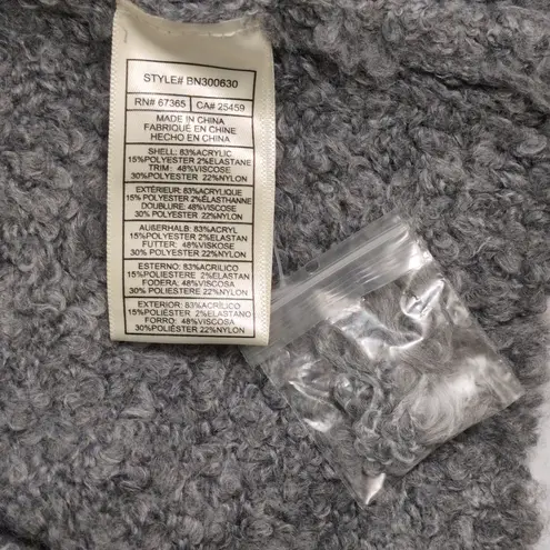 Steve Madden NWT  Delsey Sweater Coat Heather Gray Hooded Open Cardigan Size S