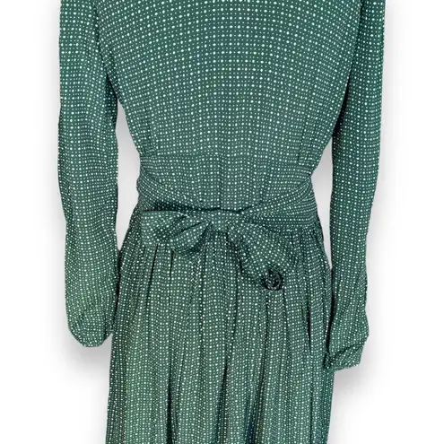 Past Life The Collective Mae Maxi Dress Forrest Green Print Flowy Deep V Neck