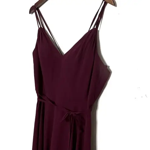 Marchesa Notte Bridesmaid Burgundy Valentia Long Gown ALine Straps Womens Size 8 Red