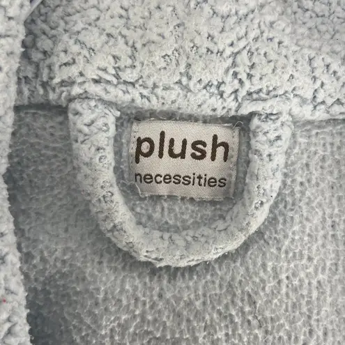 CUTE! Plush Necessities LT Blue M Women's Robe Spa Pockets Belt ($140) Size M