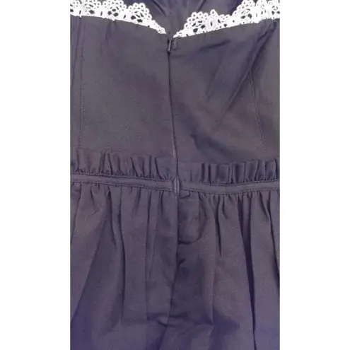 Minuet Black Convertible Party Dress Silver Trim Paper Bag Waist by ModCloth