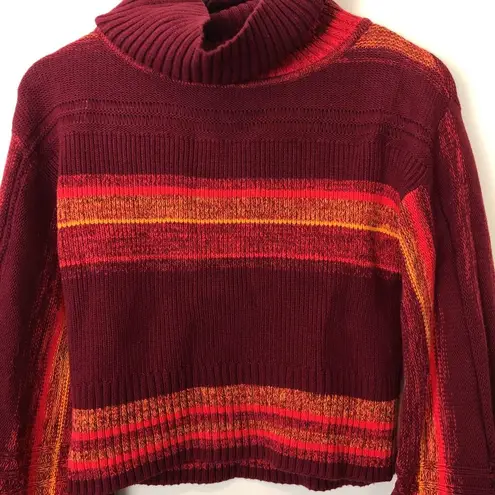 Free People Close To Me Red Turtleneck Flare Sleeve Sweater