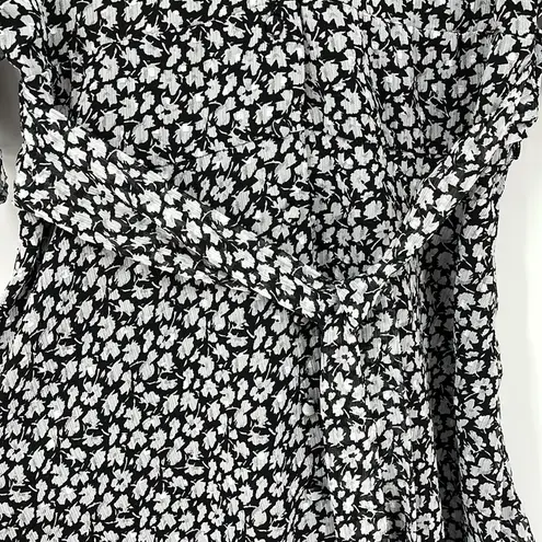 ALLSAINTS Ivey Scatter Dress Black and White Floral Size 6