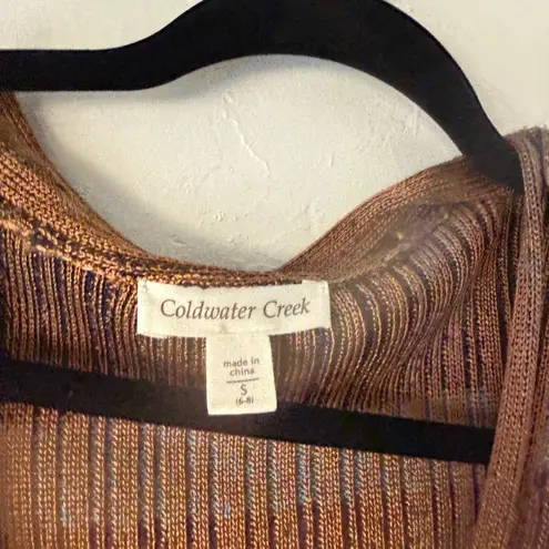 Coldwater Creek Vintage Rainbow Striped Cardigan Sweater Size S Artsy Lagen Boho