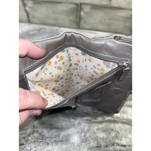 HOBO International Lauren Wallet 10th Birthday Clutch Gray Happy Birthday