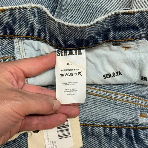 NWT Free People X SER.O.YA Lyle Shorts Denim in Sorrento Size 29 Distressed Blue