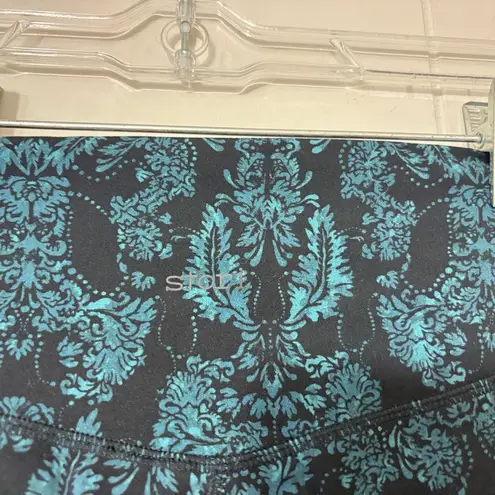Stori Perseverance Tight Leggings –Damask Onyx Deep Teal Size 4 NWT Green