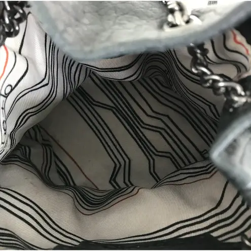 SHE + LO Lambskin Leather Chain Drawstring Bucket Bag Black Boho Rare Whimsy EUC - Image 8