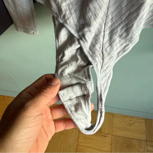 Alexander Wang x Uniqlo Heattech Ribbed Mockneck Bodysuit, Grey, Size S - Image 9