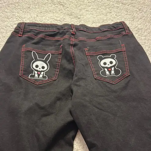 Skelanimals Black Flare Wide Leg Jeans Size undefined