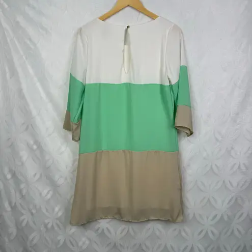 LULUS Citrus Grove Beige and Mint Shift Dress Size S Green