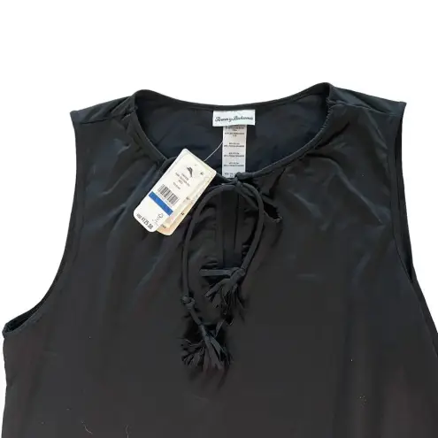 Tommy Bahama NWT‎  Women's XL Black Sleeveless A-Line Swimsuit Cover-Up Dress