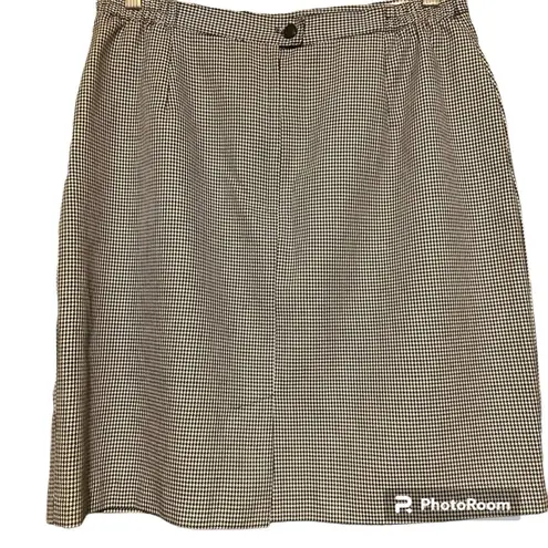 Y2K, Twee, vintage Black and White Houndstooth Mini Skirt, Size 16 Size L