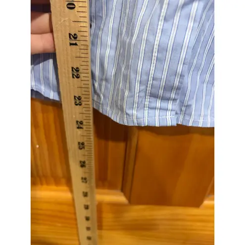 Gerard Darel Paris Blue White Stripe Cotton Blouse Top FR 36 US 4 French Chic - Image 6