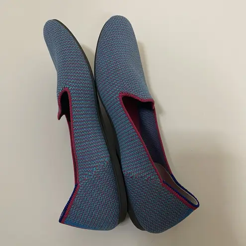 Rothy's  The Loafer Bluebell Triple Stitch Knit Fabric Flats US 9 EU 40