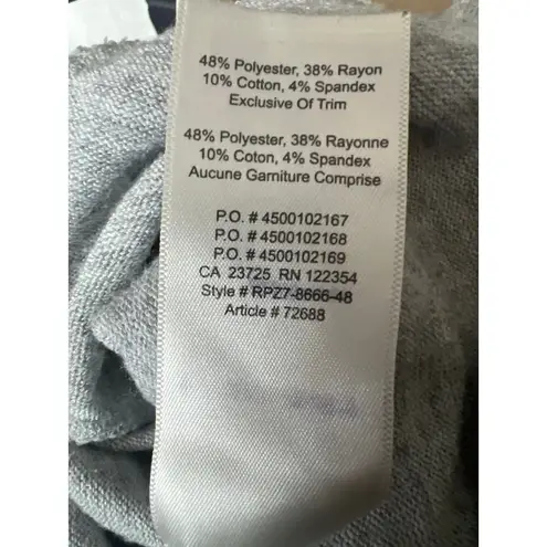 Wilfred Free Dress Aritzia Gail Gray Long Sleeve V-Neck Mini T-Shirt Size Medium