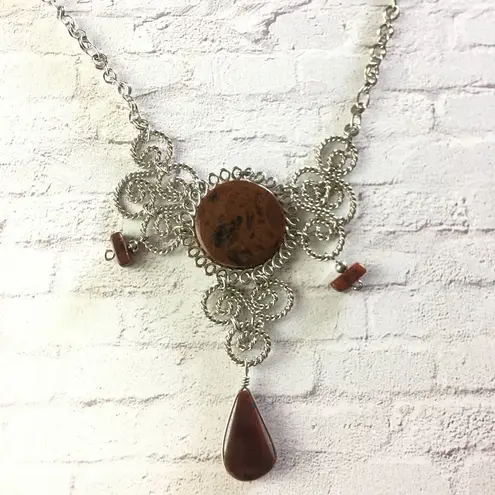 Handmade Peruvian Stone Necklace & Earring Set