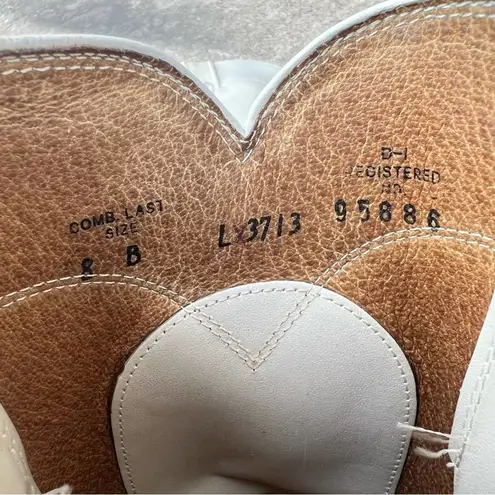 Justin Boots Vintage 90s Justin Roper Boots Pearl White Pull On Cowgirl Western 8B