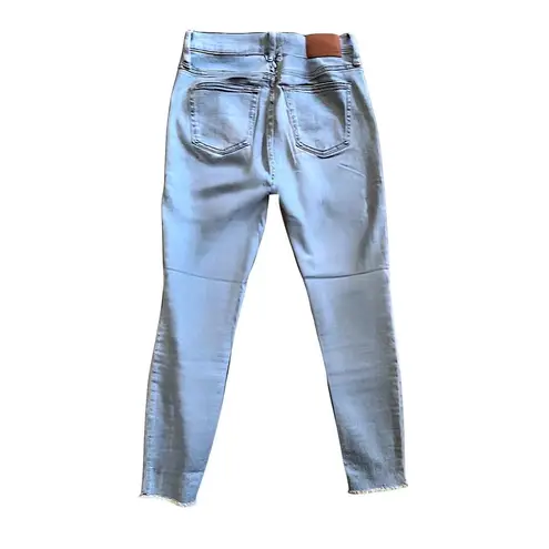 J.Crew Womens Light Wash High-Rise Toothpick Raw Hem Jeans Size 27