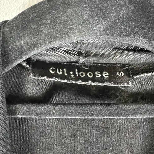 Cut Loose Size S Black Linen Open Duster Cardigan Beach Coastal Lagenlook