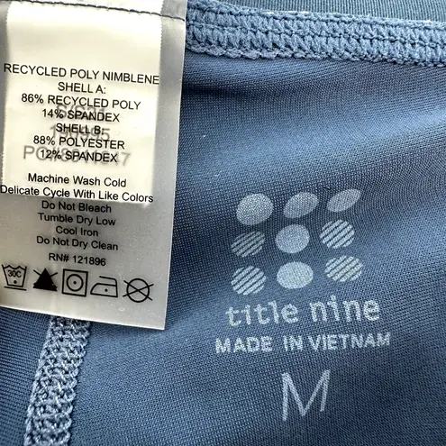 Title Nine Bonded Skort Ultralight Running Nimblene Printed Tennis Blue Indio M