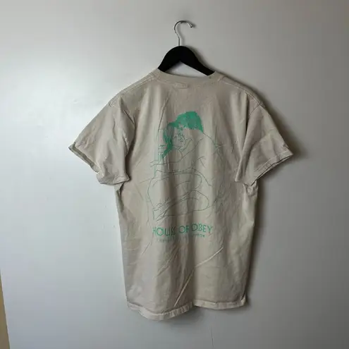 Urban Outfitters House of Obey Lovers T Shirt Cream Medium M Graphic Tee