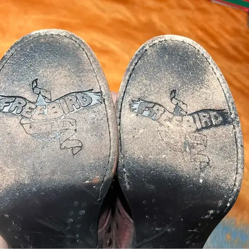 FREEBIRD by Steven Freebird Cage Heeled Leather Boots size 8