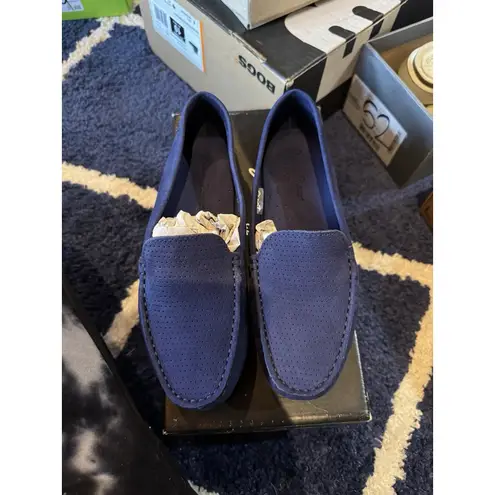 Massimo Matteo Perf Venetian Driver Blue Nubuck Size 7.5 Loafer Flat Moccasin‎ - Image 3