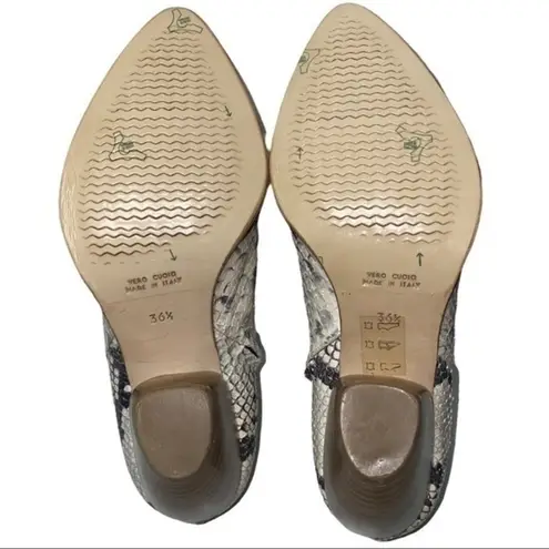 Alberto Zago Women’s Size 36.5 6 Black White Python Snakeskin Ankle Boots