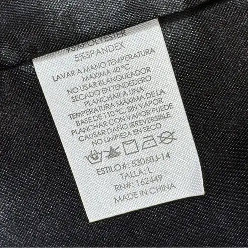 Milk & Honey Printed Ruched Sleeve Blazer Jacket Black White Small Chain Link Black