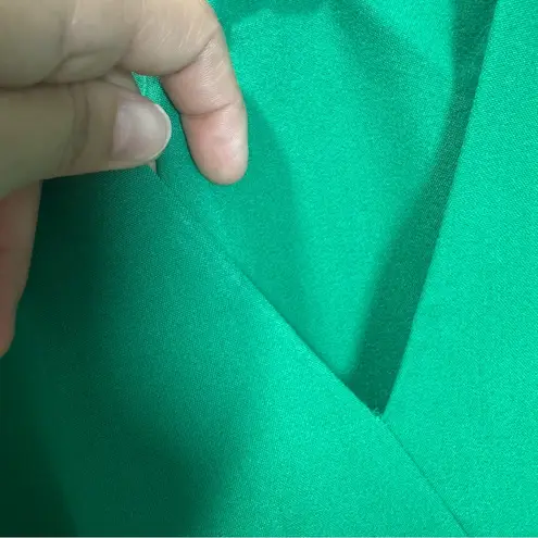 Sharagano Vibrant Green Midi Dress with Tie Sleeves size 6