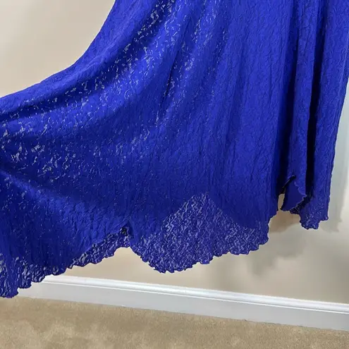 Cinema Etoile Purple Dark Fairy Lace Mid Chemise Slip Sleep Floral Nylon Medium