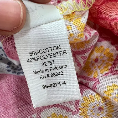 Only Necessities Tropical Pineapple Floral Sleeveless Dress Plus Size 3X Summer Yellow