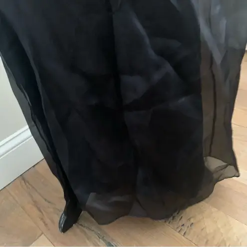 Lafayette 148 Black Silk Maxi Skirt Size 4