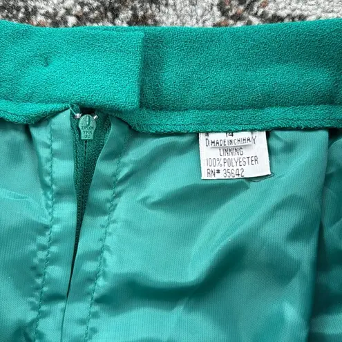 Vintage Morgan Miller Wool Blazer Skirt Suit Set Green 14