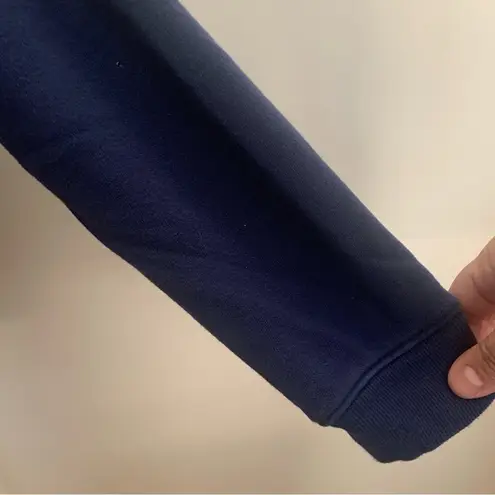 Maeve Anthropologie Navy Sporty V-Striped Sweatshirt Size M