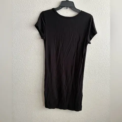 Antistar Black V-Neck Buttoned Detail Black Dress M