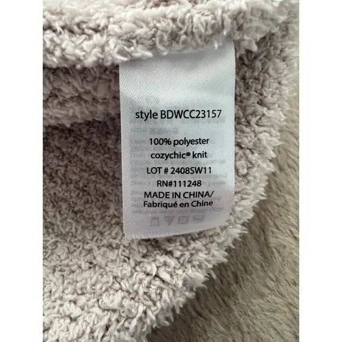 Barefoot Dreams CozyChic Beige Ribbed Knit Sweater Raglan Sleeves Womens Size M