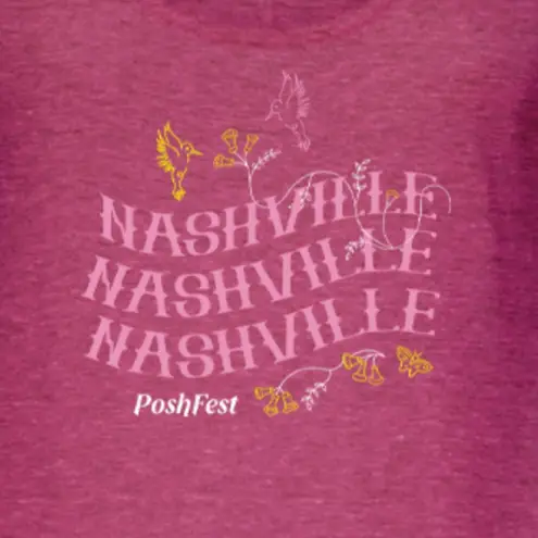 PoshFest 2024 Exclusive Nashville Tank Top Women’s size medium Pink