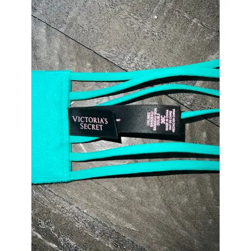 Victoria's Secret NWOT Teal Green  unlined Bandeau Yoga Strappy Detail size 36C‎