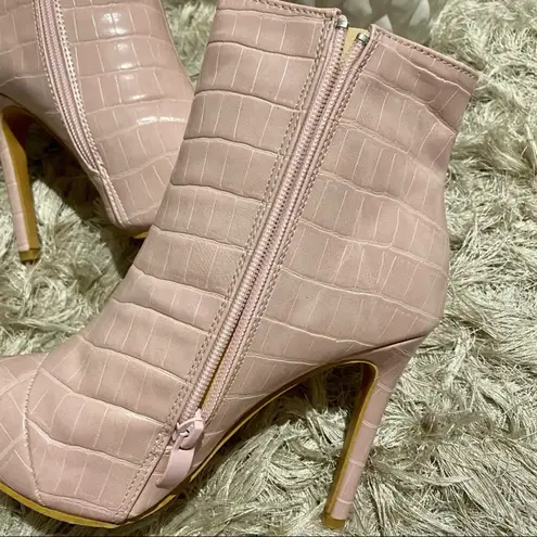 Boutique NEW Pink Croc Booties