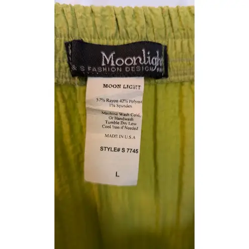 Moonlight Lagenlook Maxi Skirt Tunic Set Boho Art to Wear Oversize Womens Large Green