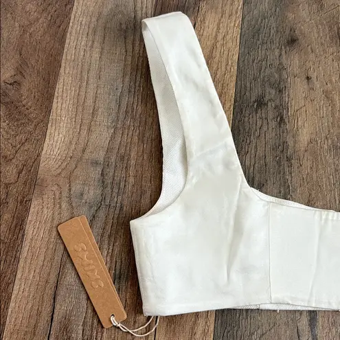 SKIMS New Bridal Silk Lingerie Corset Square Neck Top Ivory Size XS