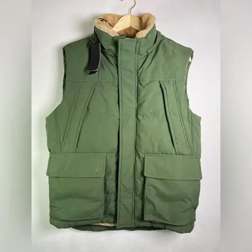 Jordan Craig Legacy Ed. Womens Olive Parka Vest Removable Hood/Faux Fur Size L Green Size L