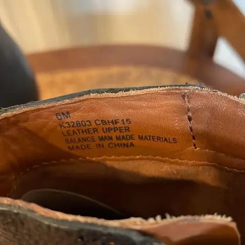 Kork-Ease  Morosita block heel full grain leather black booties size 6