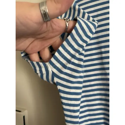 Barbour Womens 12 Large Harewood Stripe Dress Summer Coastal Cotton Preppy Cute