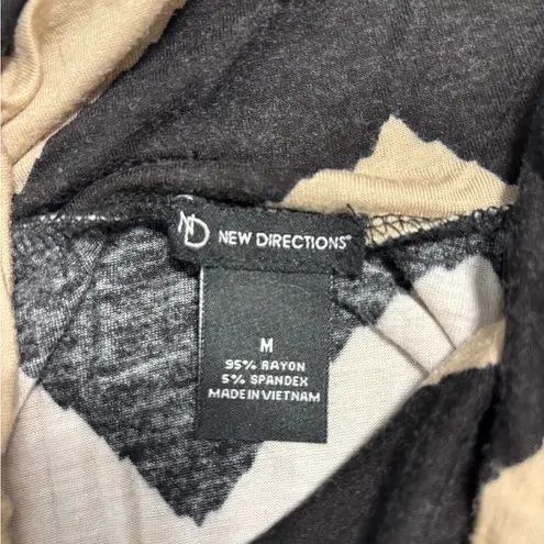 New Directions Black and tan Chevron Patterned Maxi Skirt Size Medium - Image 4