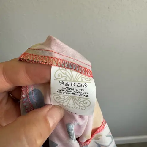 Never Fully Dressed Pink Floral Print High Waisted Flutter Shorts Women 6 Summer