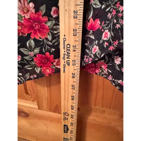 ROW.A Mini ditzy floral sundress faux wrap dark romantic garden party M Size 8